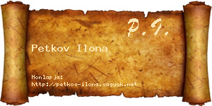 Petkov Ilona névjegykártya