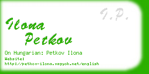 ilona petkov business card